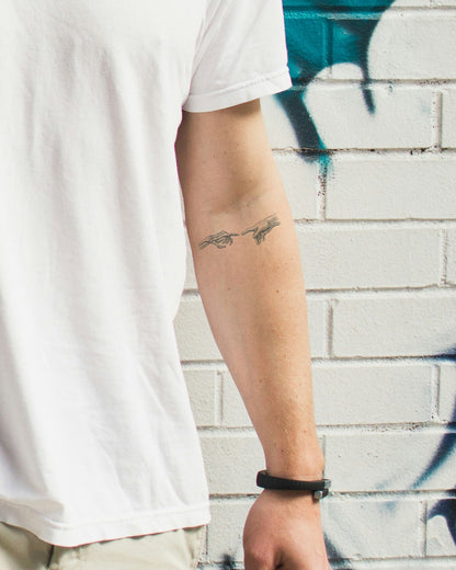Life Meets Death temporary tattoo