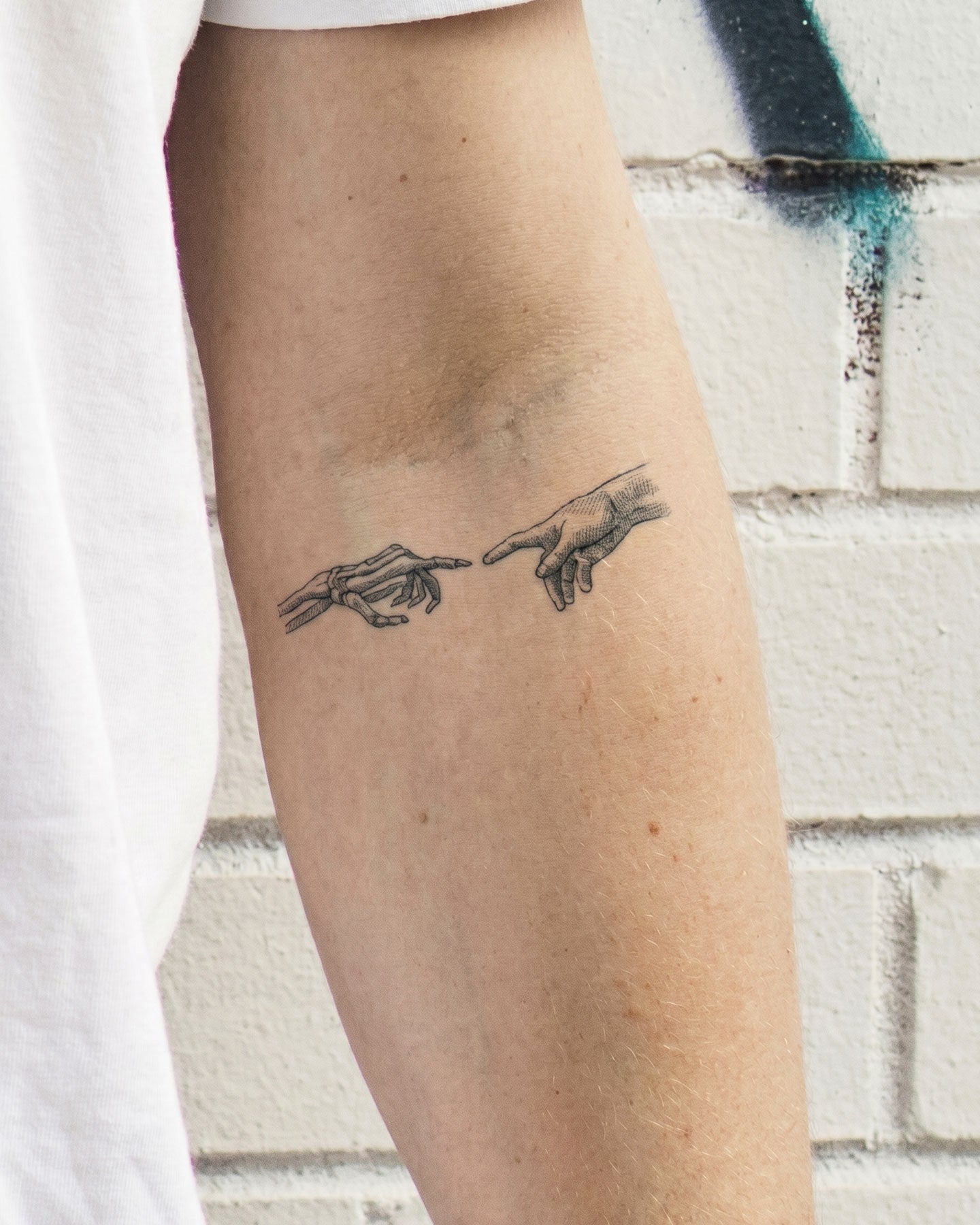 Life Meets Death temporary tattoo