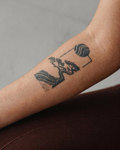 Lonely Tree temporary tattoo