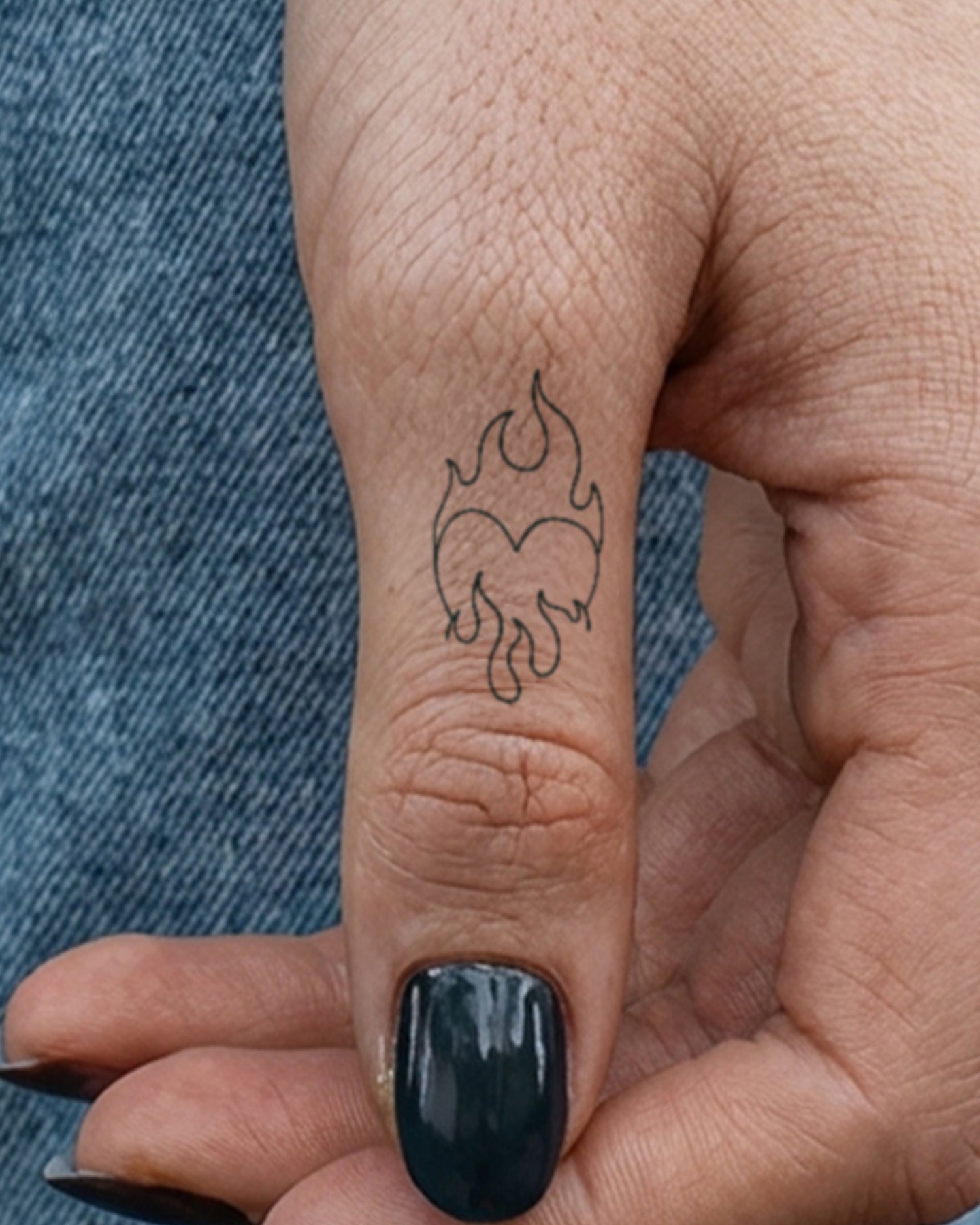 Loveburn Heart temporary tattoo