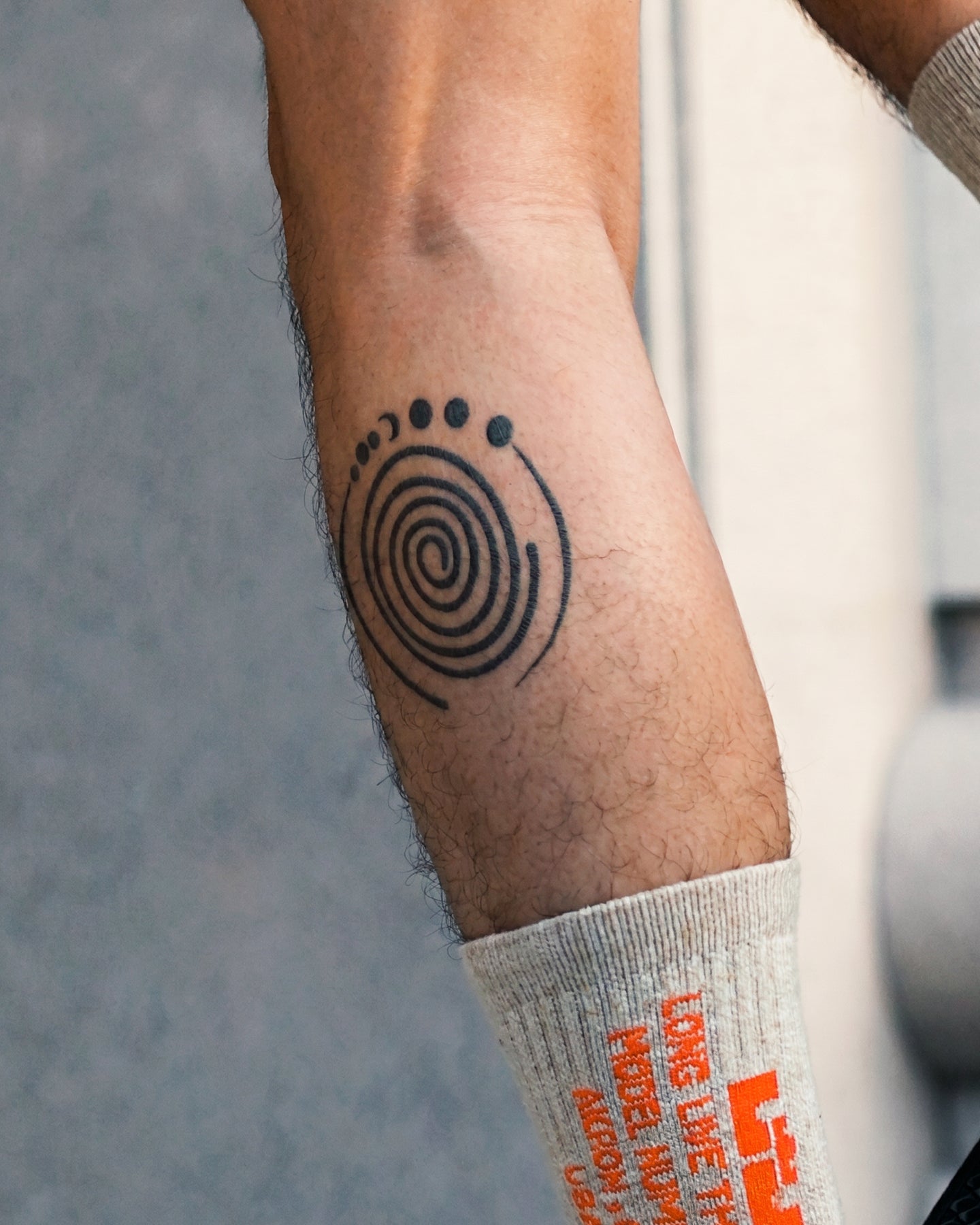 Lunar Spiral temporary tattoo