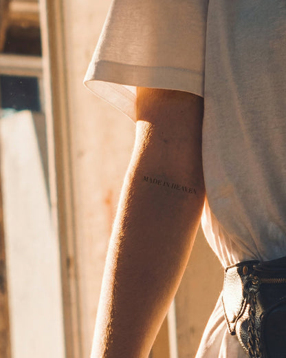 Made In Heaven (Horizontal) temporary tattoo