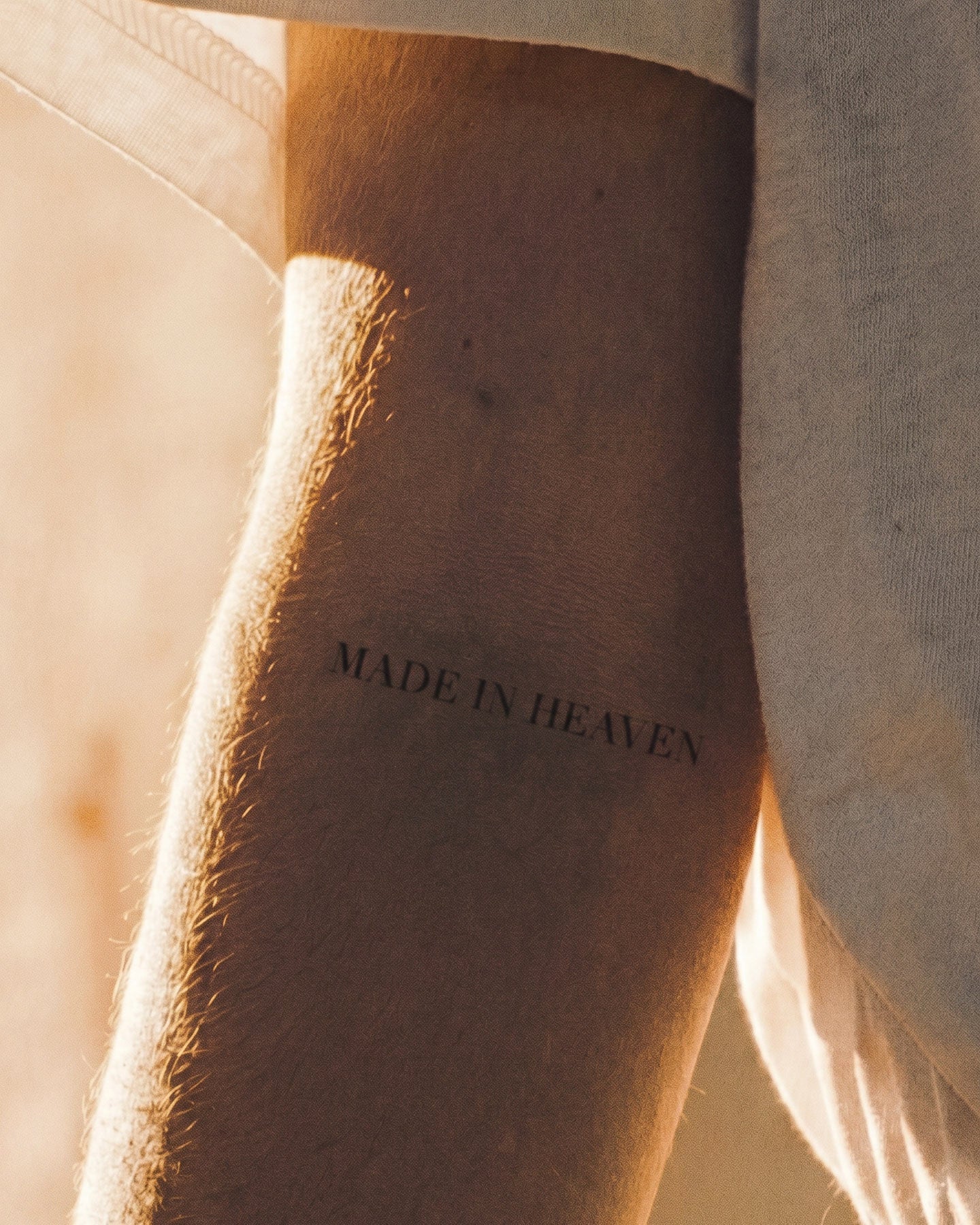 Made In Heaven (Horizontal) temporary tattoo