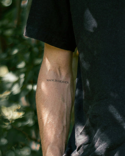 Made In Heaven (Horizontal) temporary tattoo