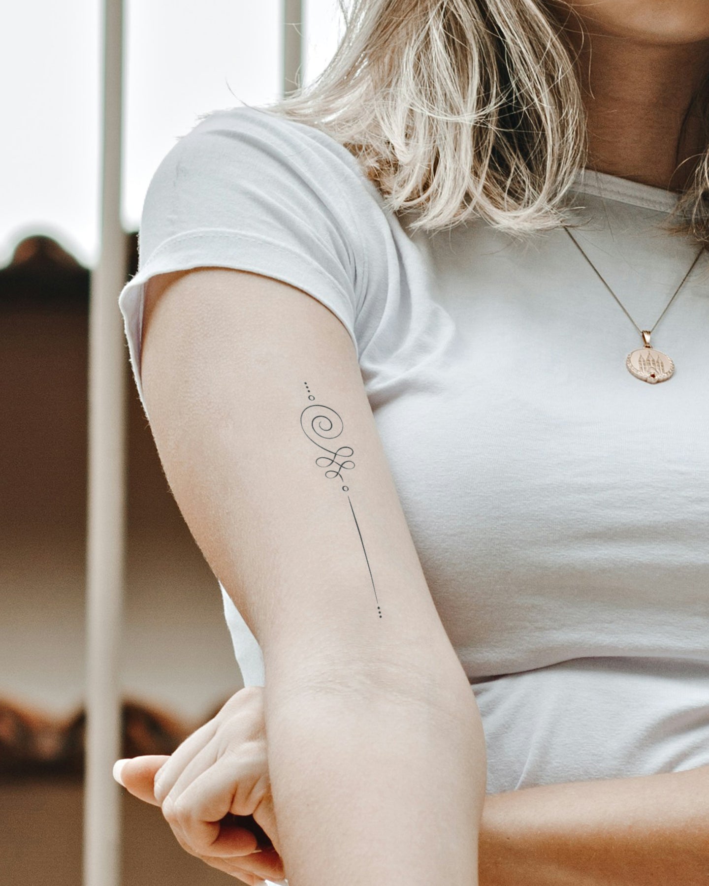 Mantra Drop temporary tattoo