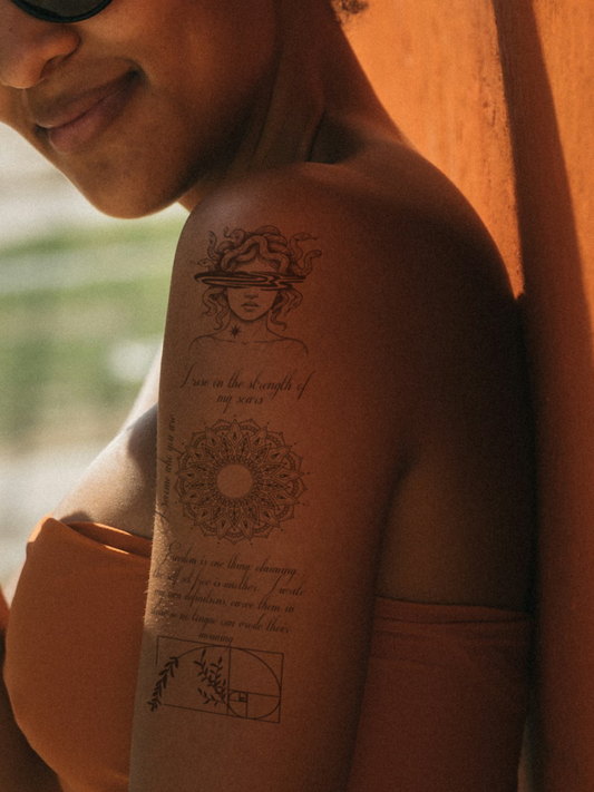 Medusa Artwork temporary tattoo