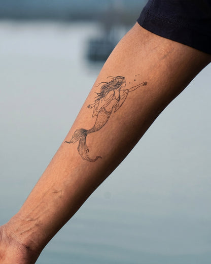 Mermaid temporary tattoo