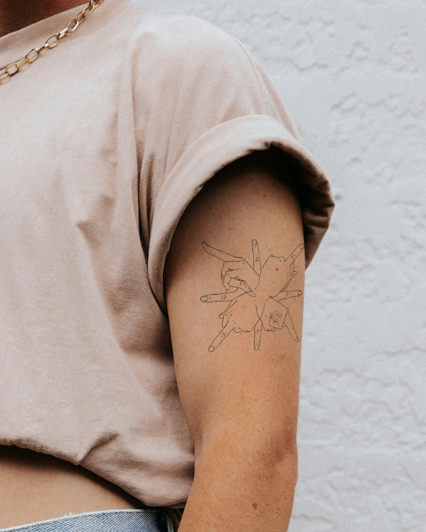 Middle Fingers temporary tattoo