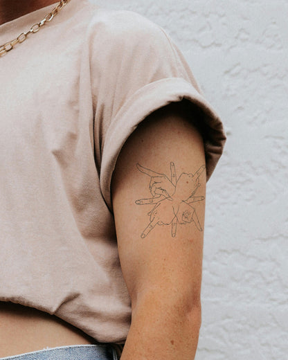Middle Fingers temporary tattoo