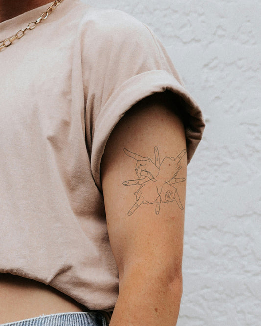 Middle Fingers temporary tattoo