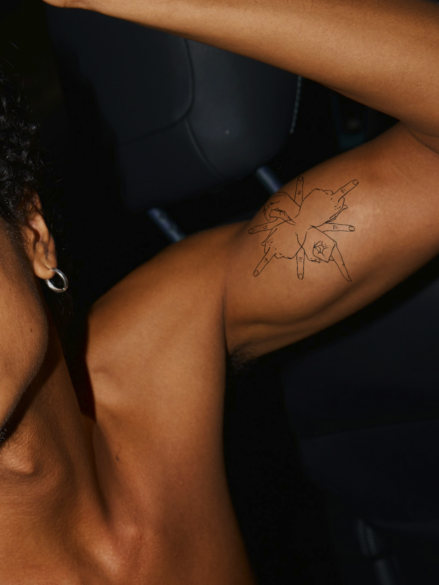 Middle Fingers temporary tattoo