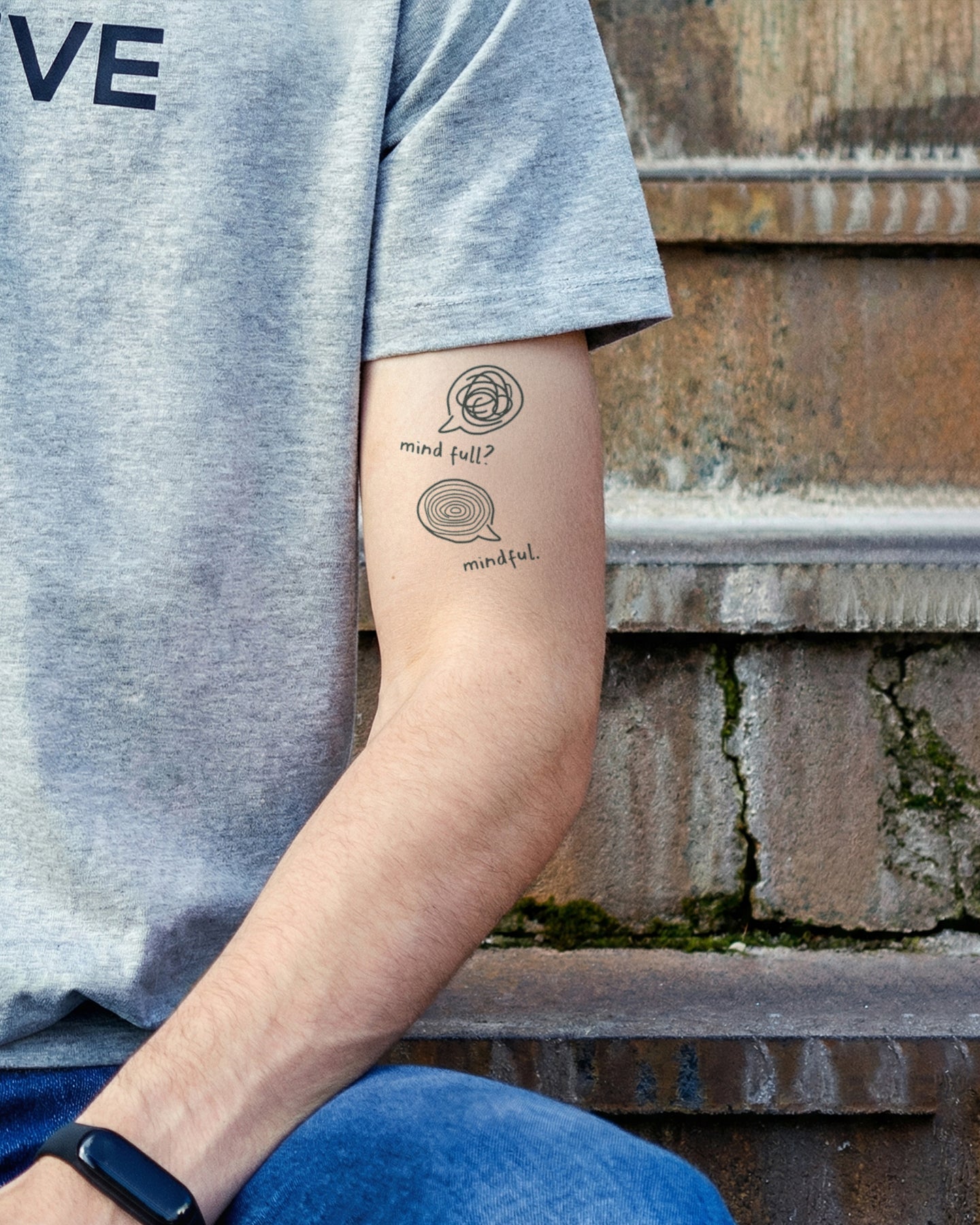 Mind Full temporary tattoo