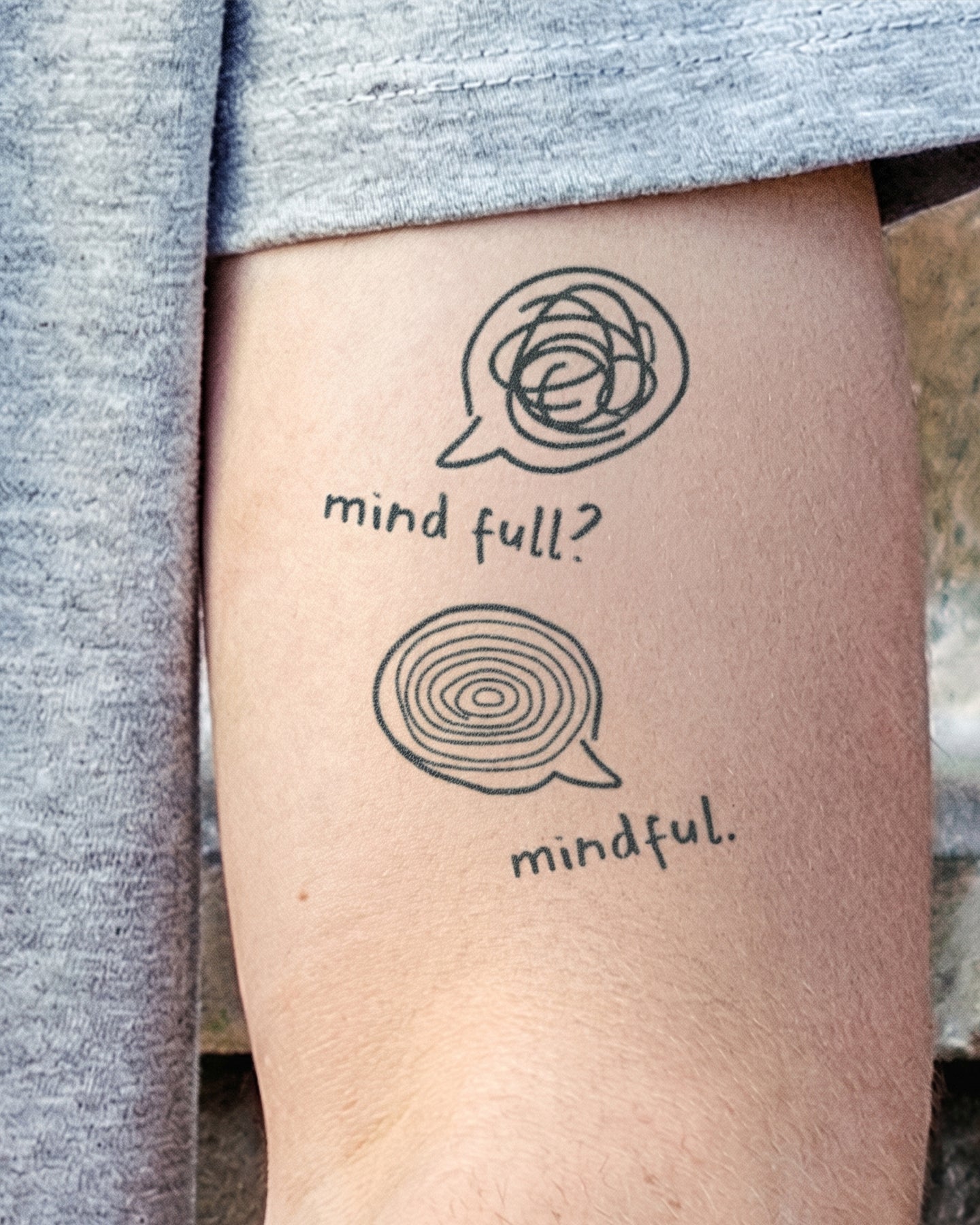 Mind Full temporary tattoo
