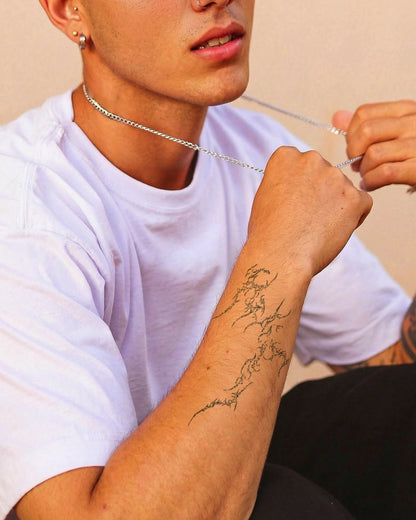 Minimal Pulse Tribal temporary tattoo