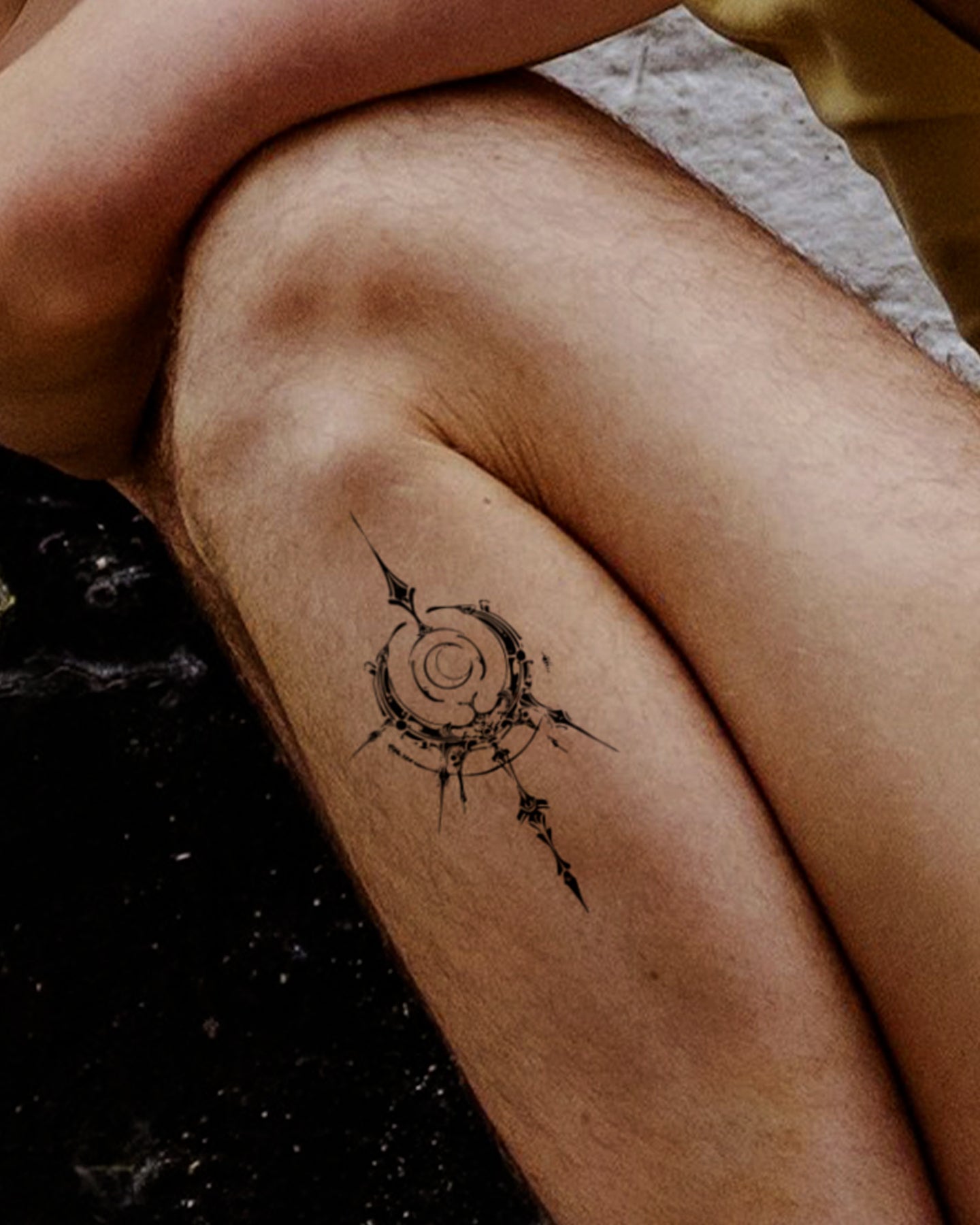 Moon Asemic temporary tattoo