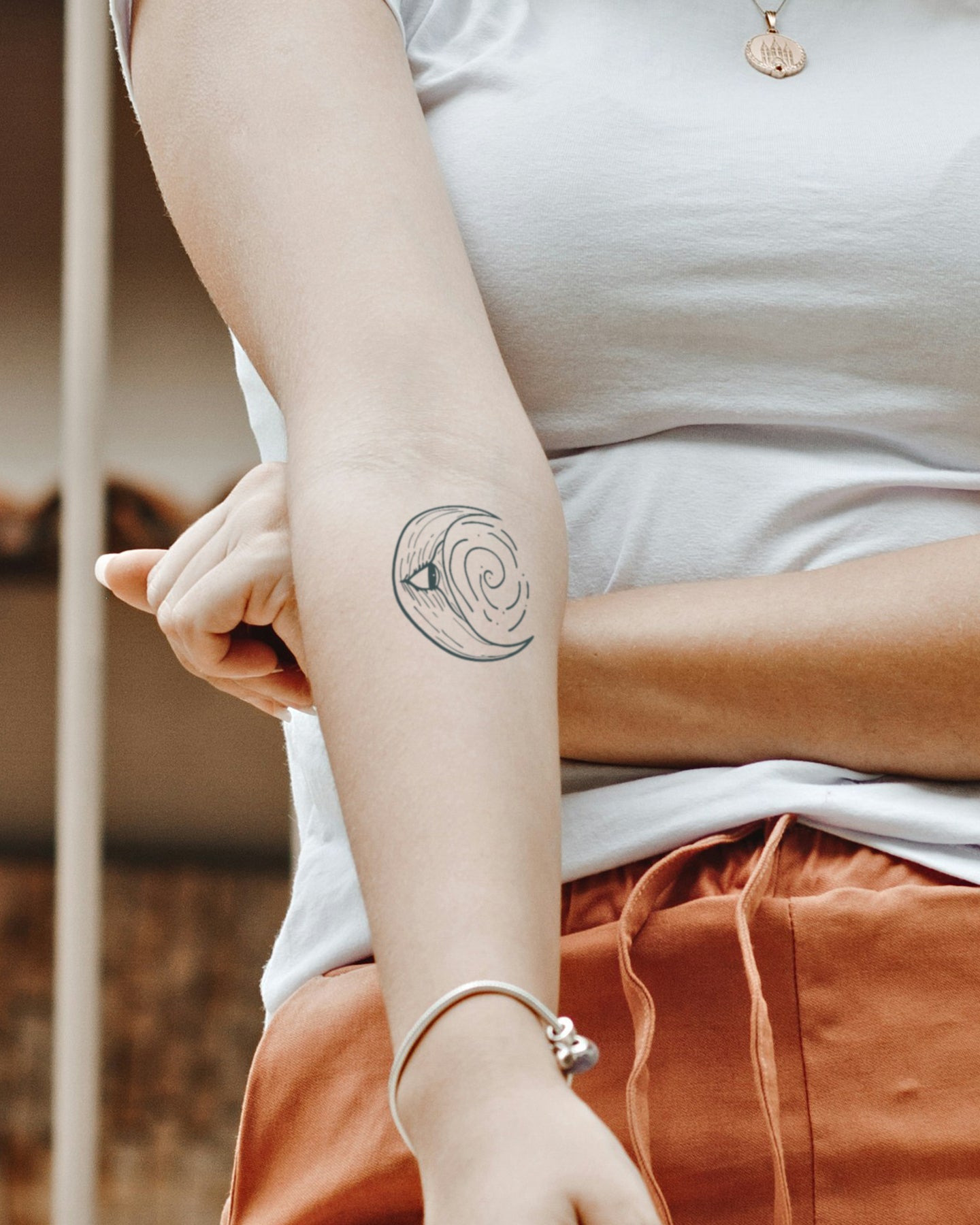 Moon Eye temporary tattoo