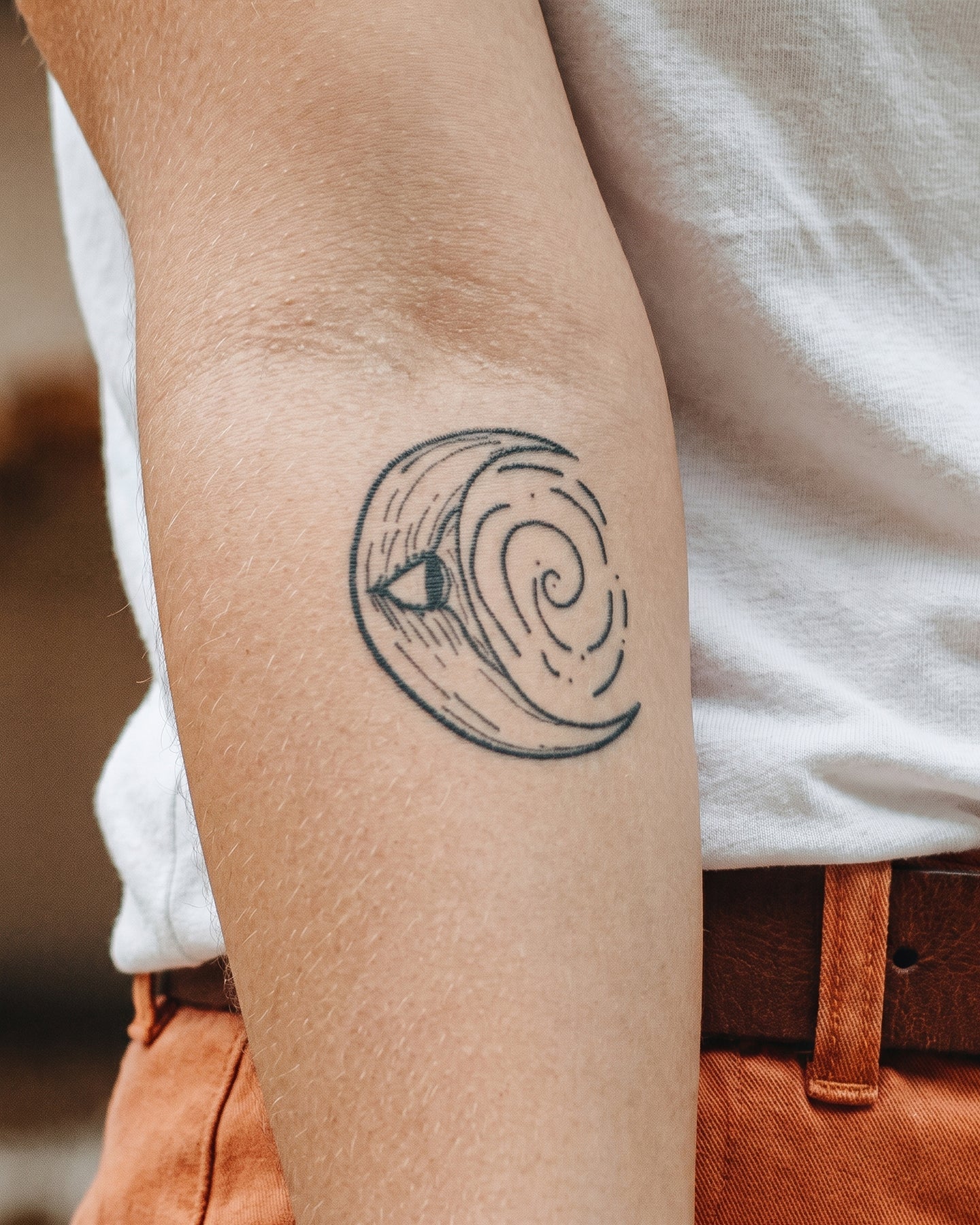 Moon Eye temporary tattoo