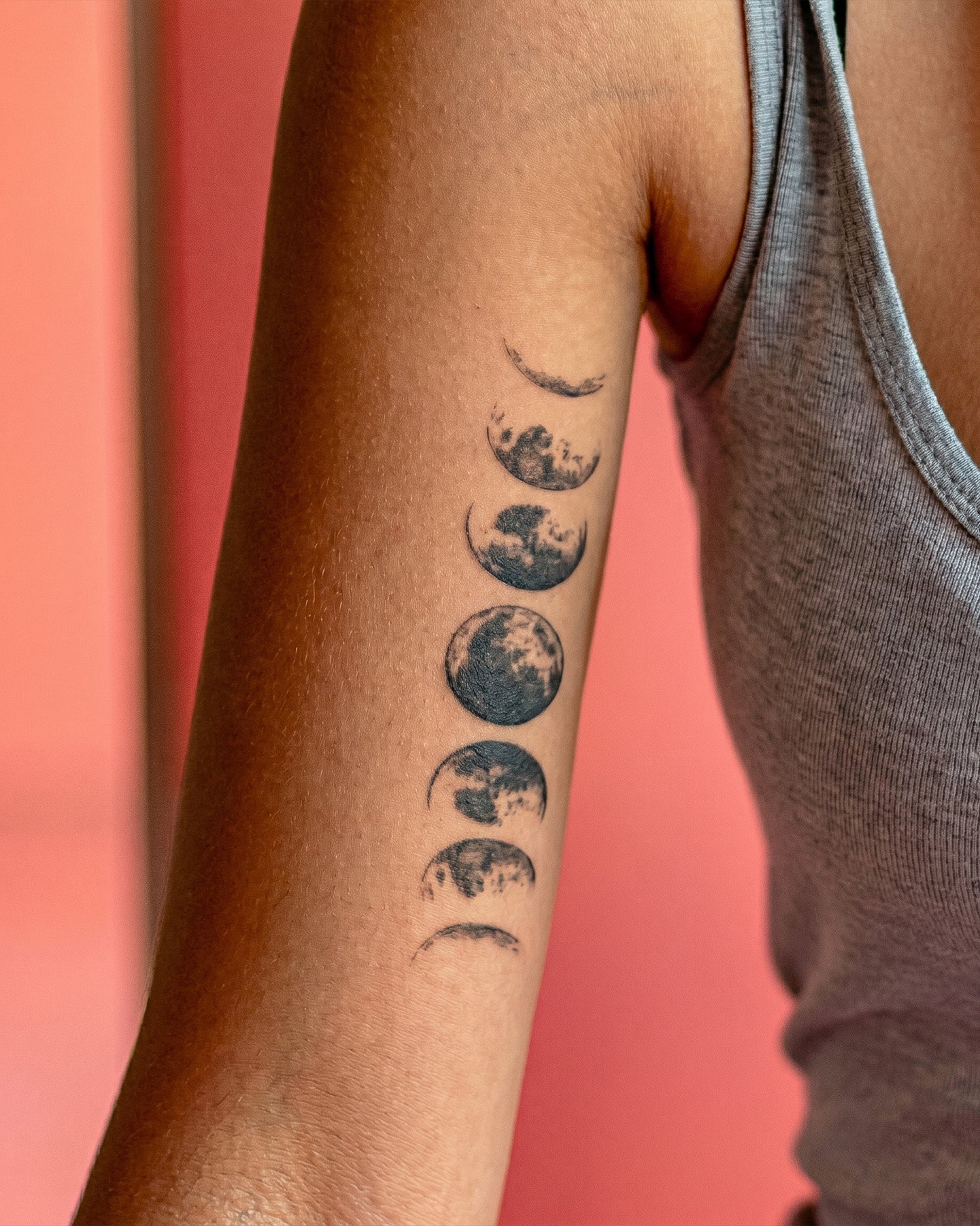 Moon Phases temporary tattoo