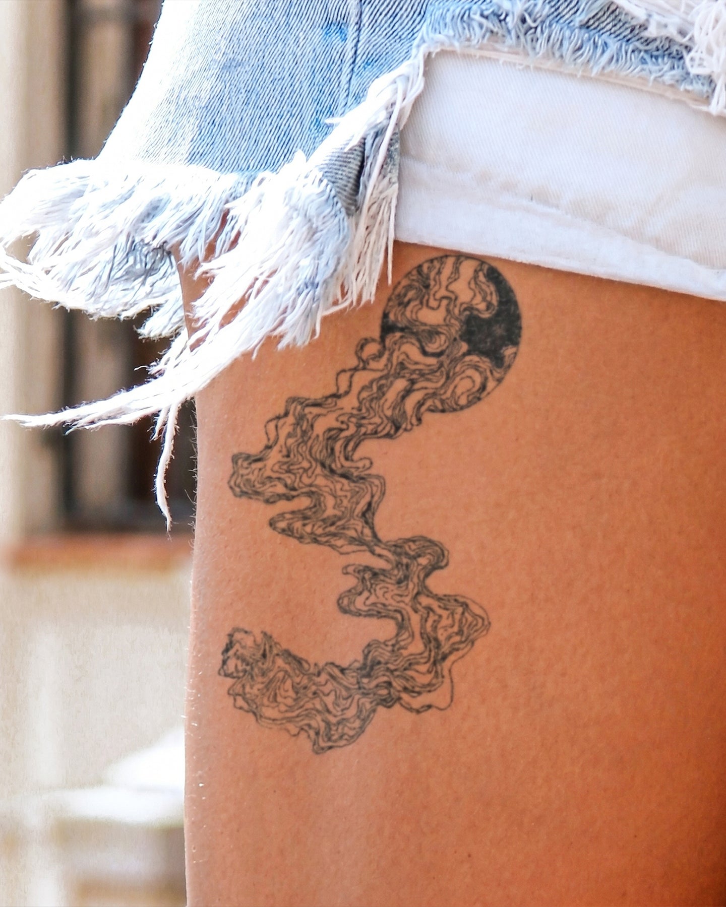 Moon River temporary tattoo