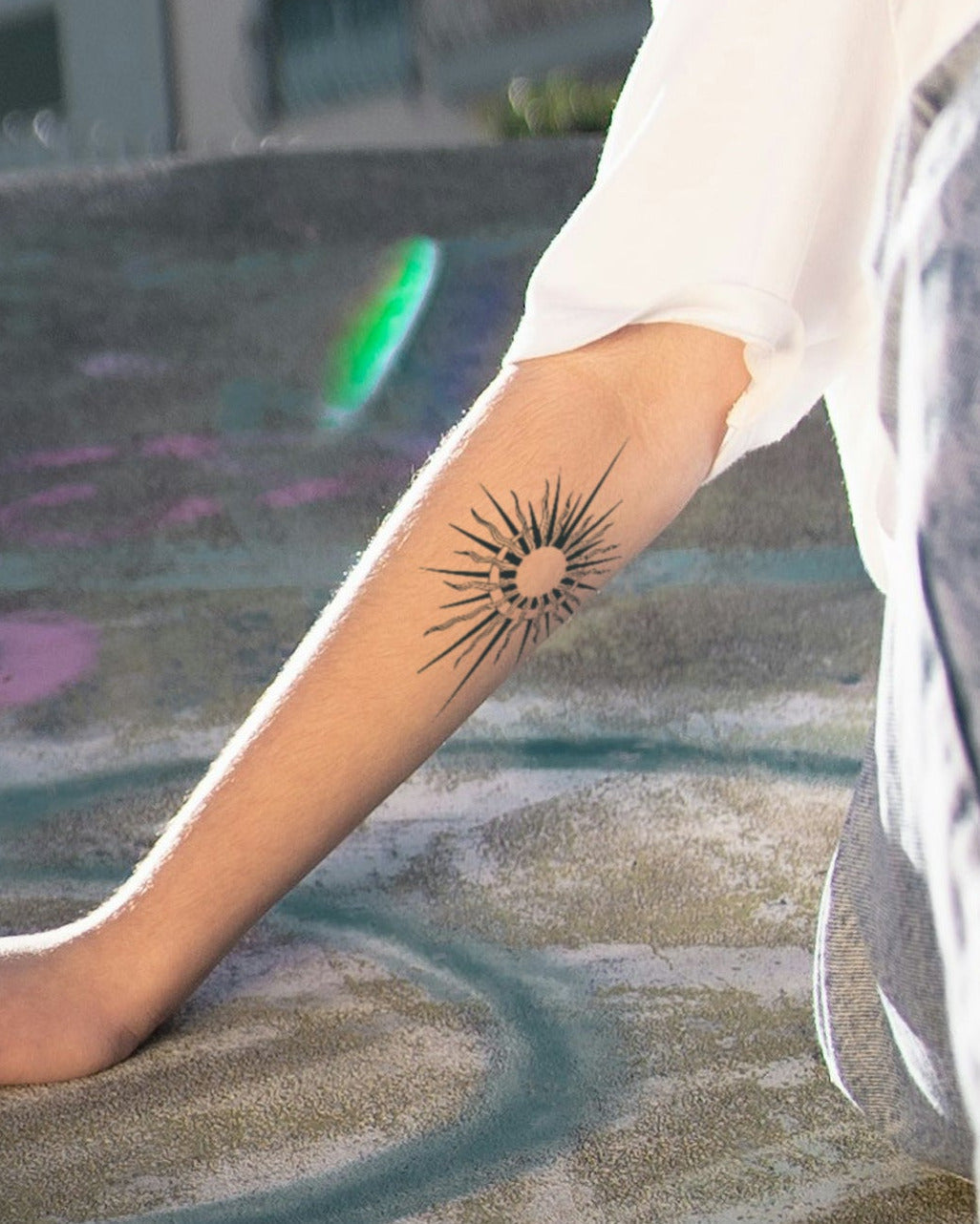 Moon Sun Fusion temporary tattoo