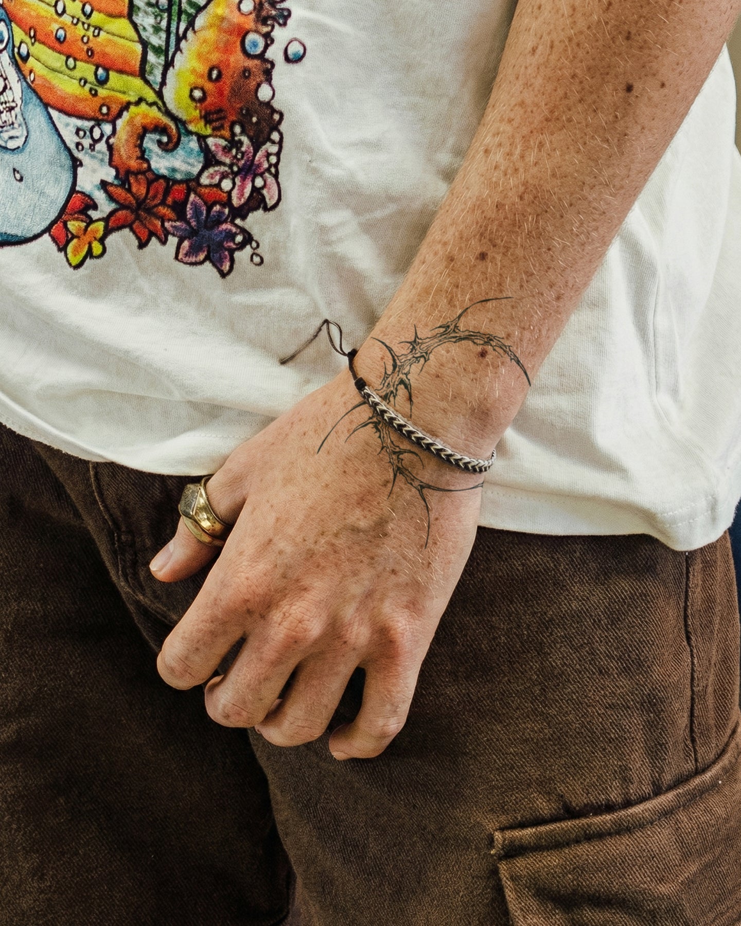 Moon Tribal temporary tattoo