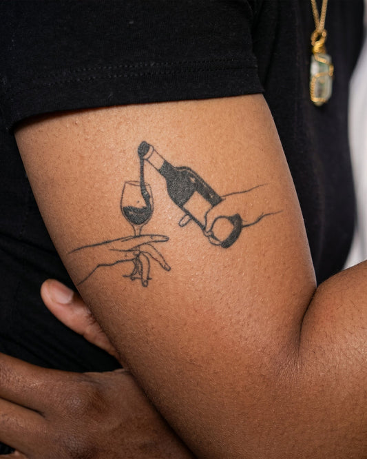 More Wine Gurl temporary tattoo