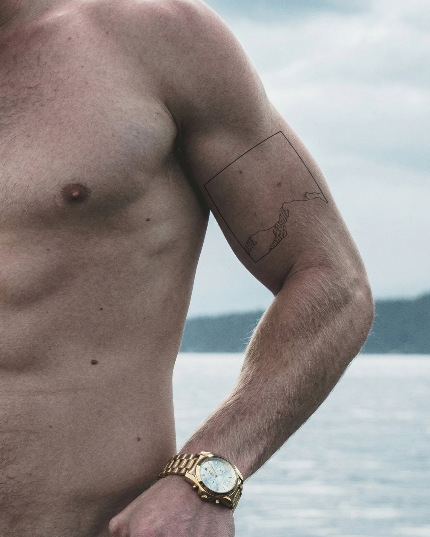 Mountains temporary tattoo