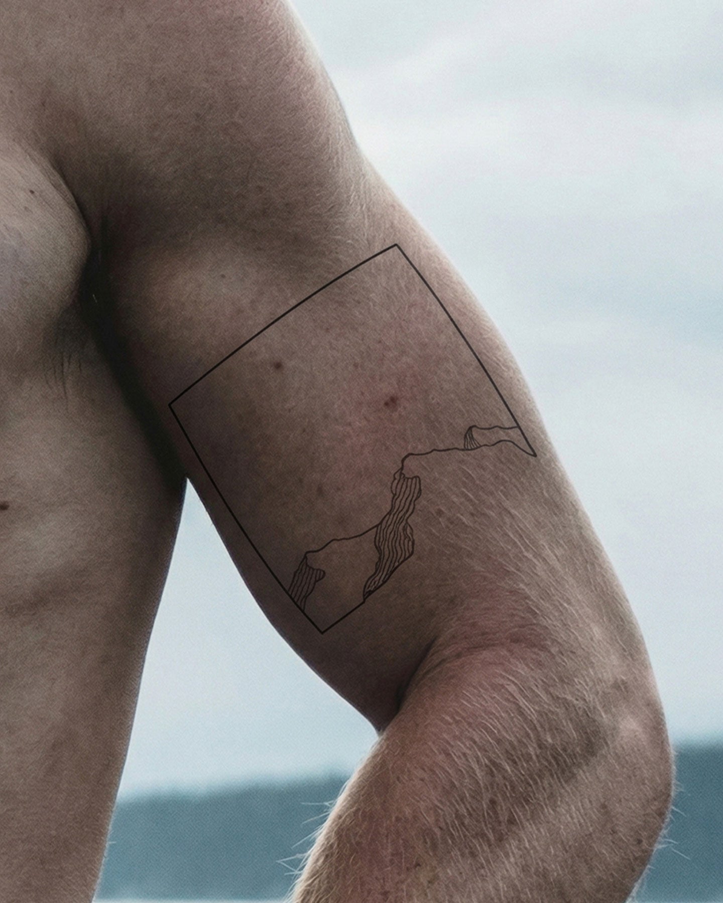 Mountains temporary tattoo