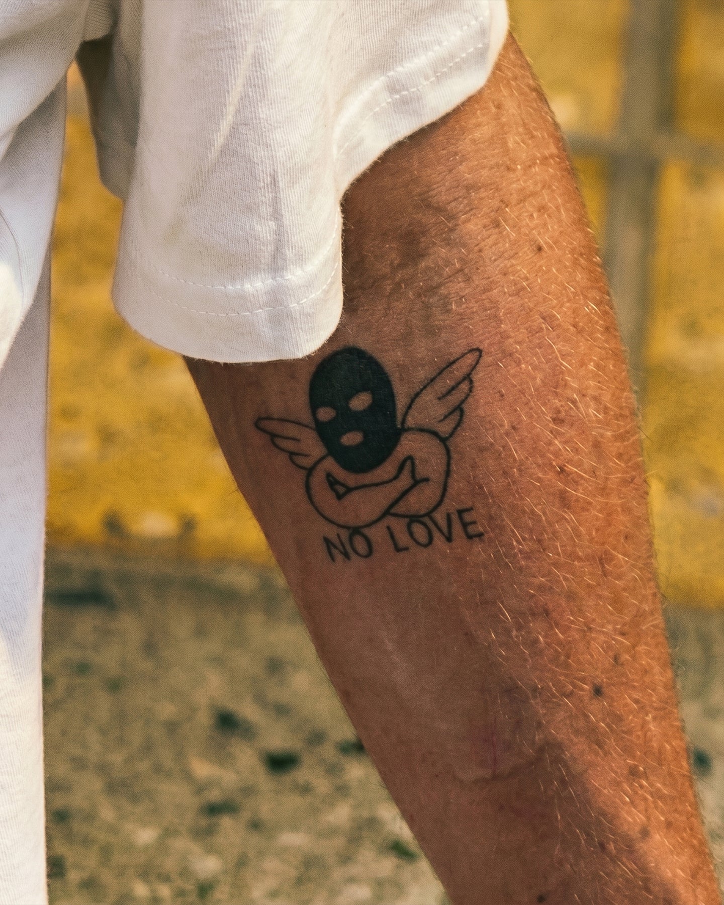 No Love Angel temporary tattoo