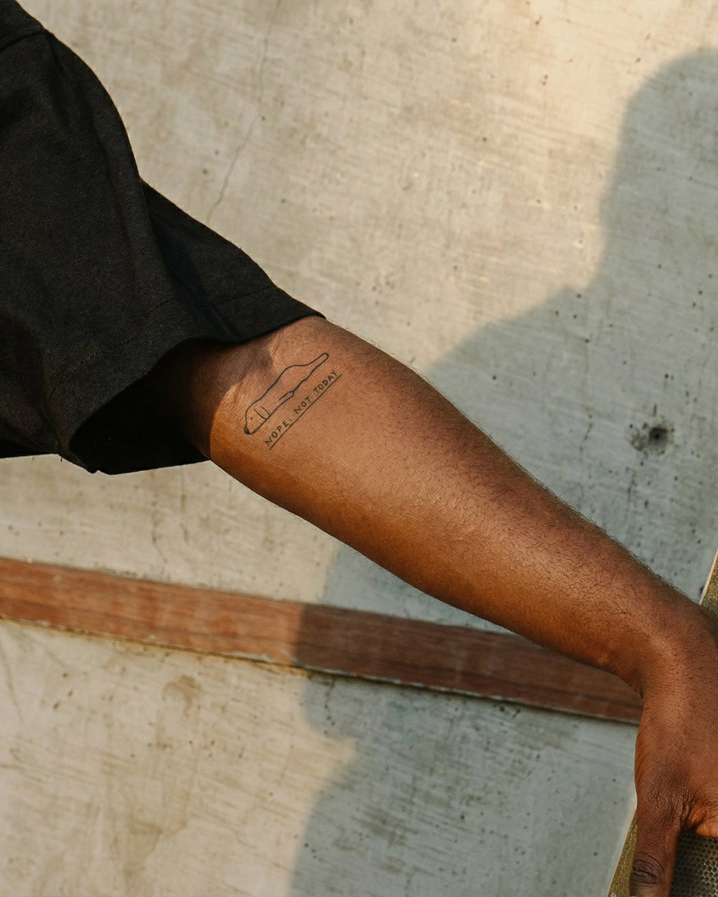 Nope, Not Today temporary tattoo