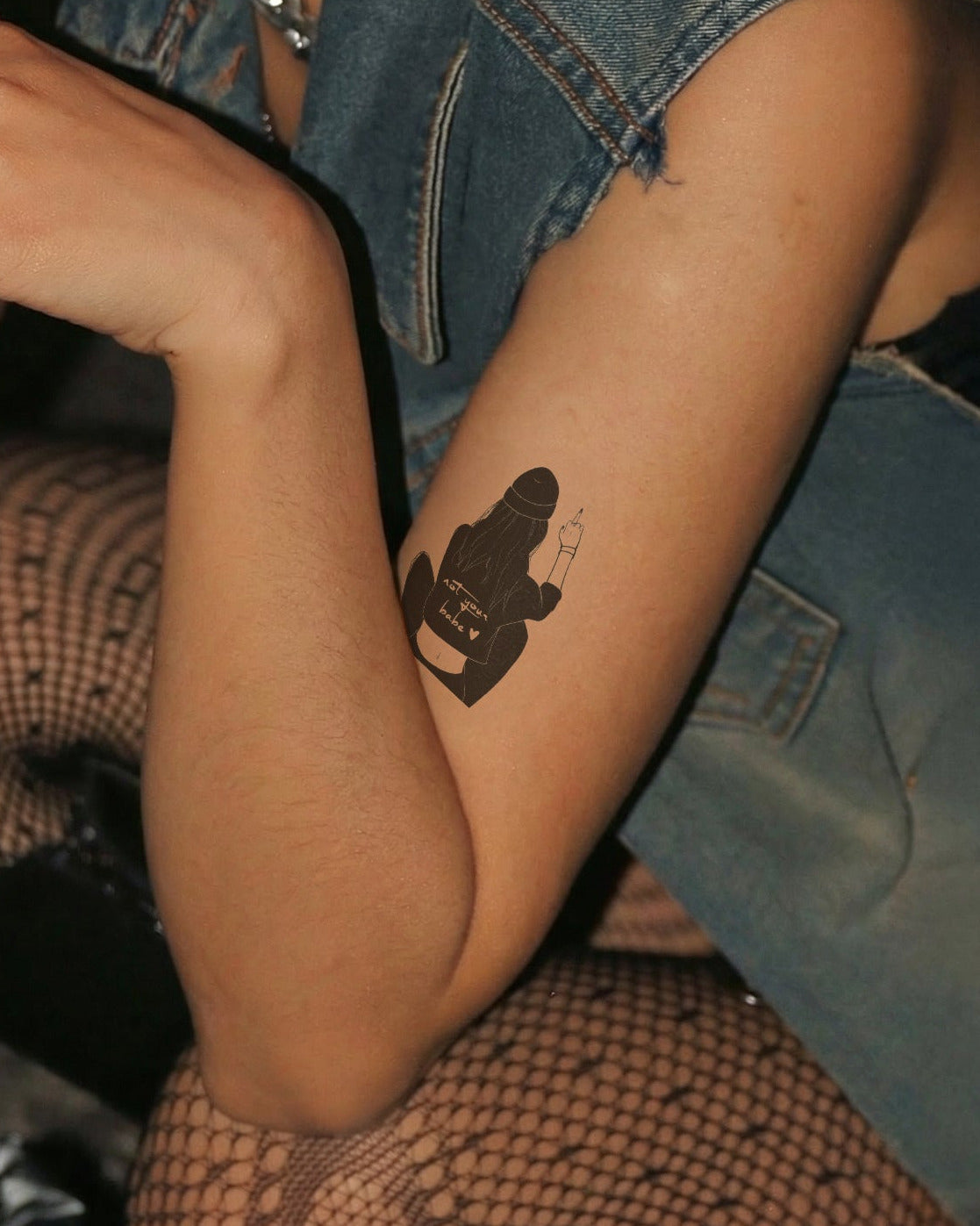 Not Your Babe temporary tattoo