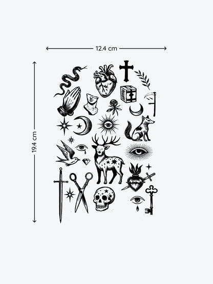 Occult Garden Bundle (26 Tattoos) temporary tattoo