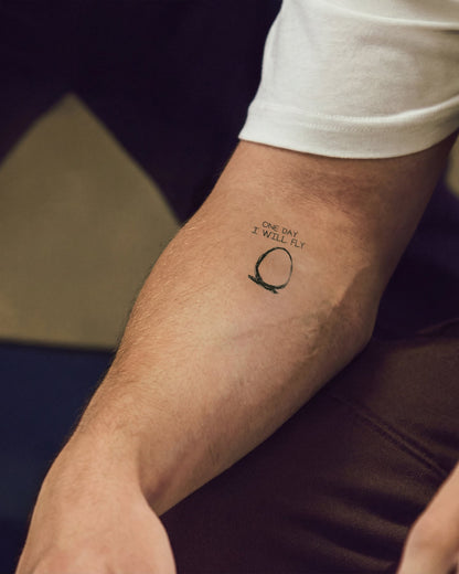One Day i Will Fly temporary tattoo