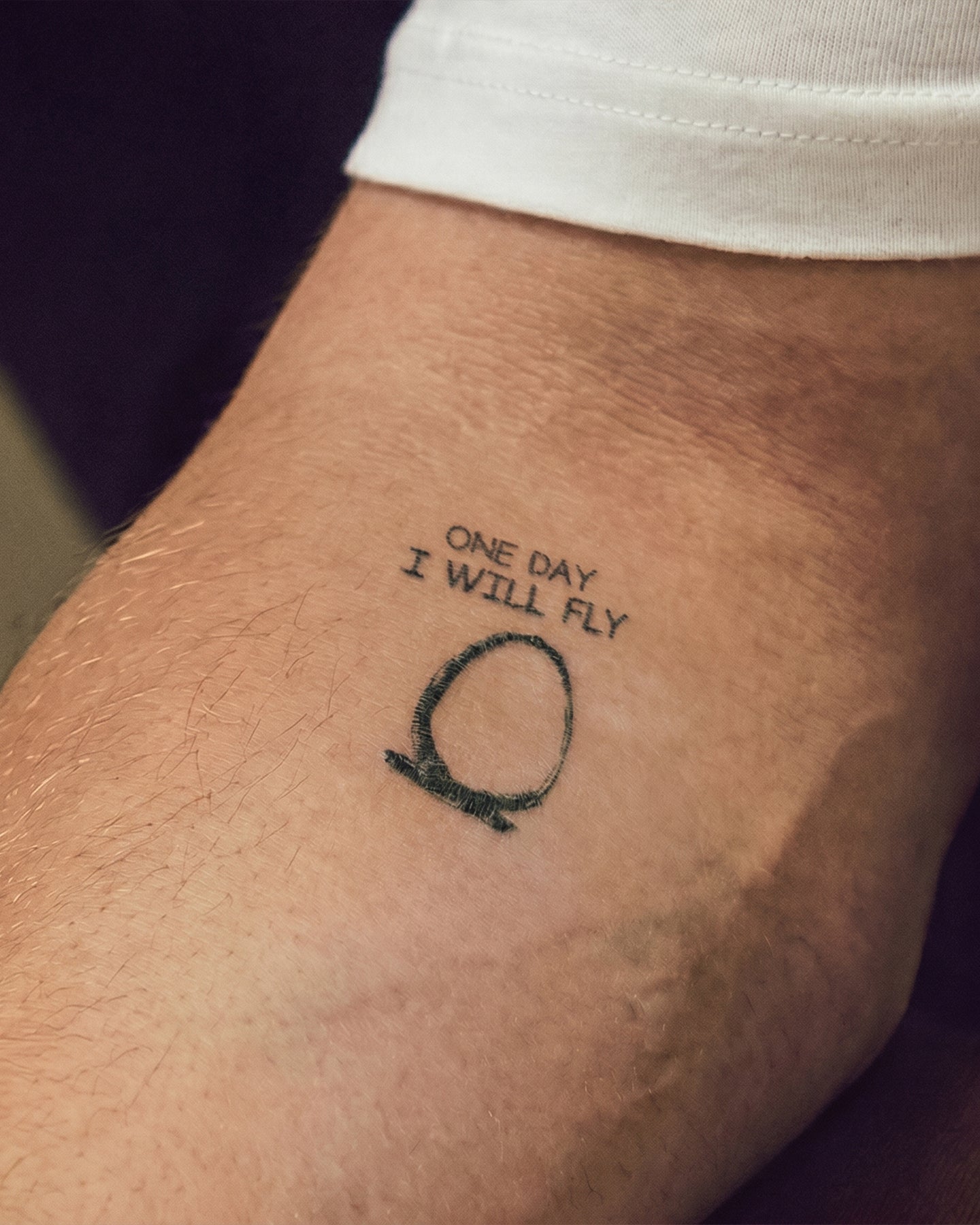 One Day i Will Fly temporary tattoo