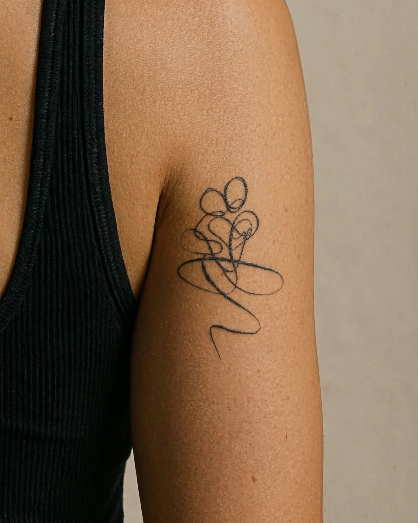 One Line Two Souls temporary tattoo