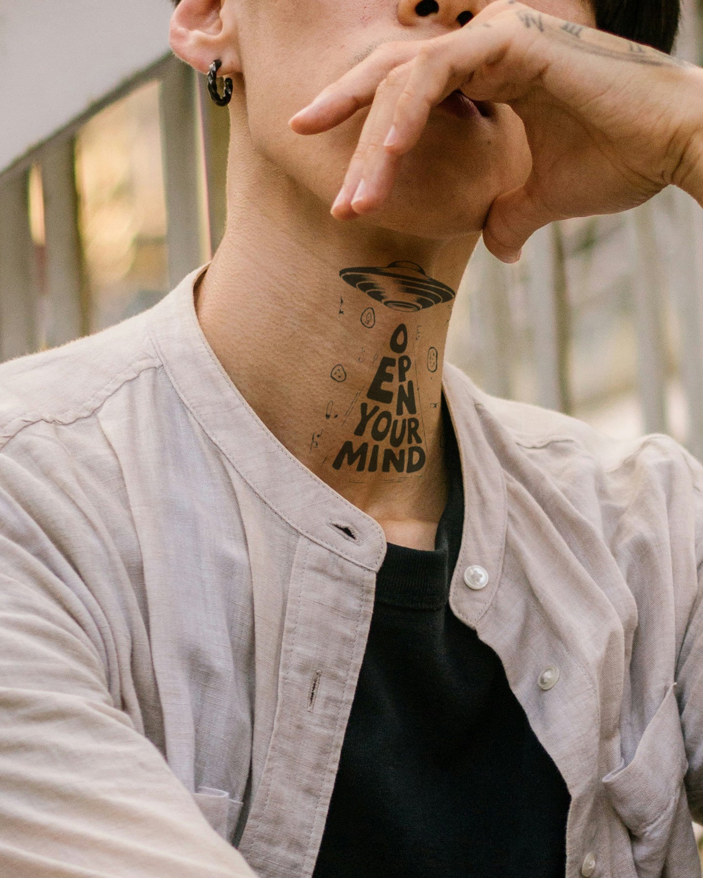 Open Your Mind by Mr.B temporary tattoo