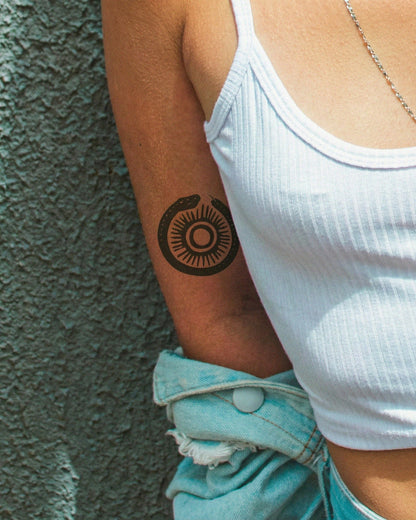 Ouroboros Snake temporary tattoo