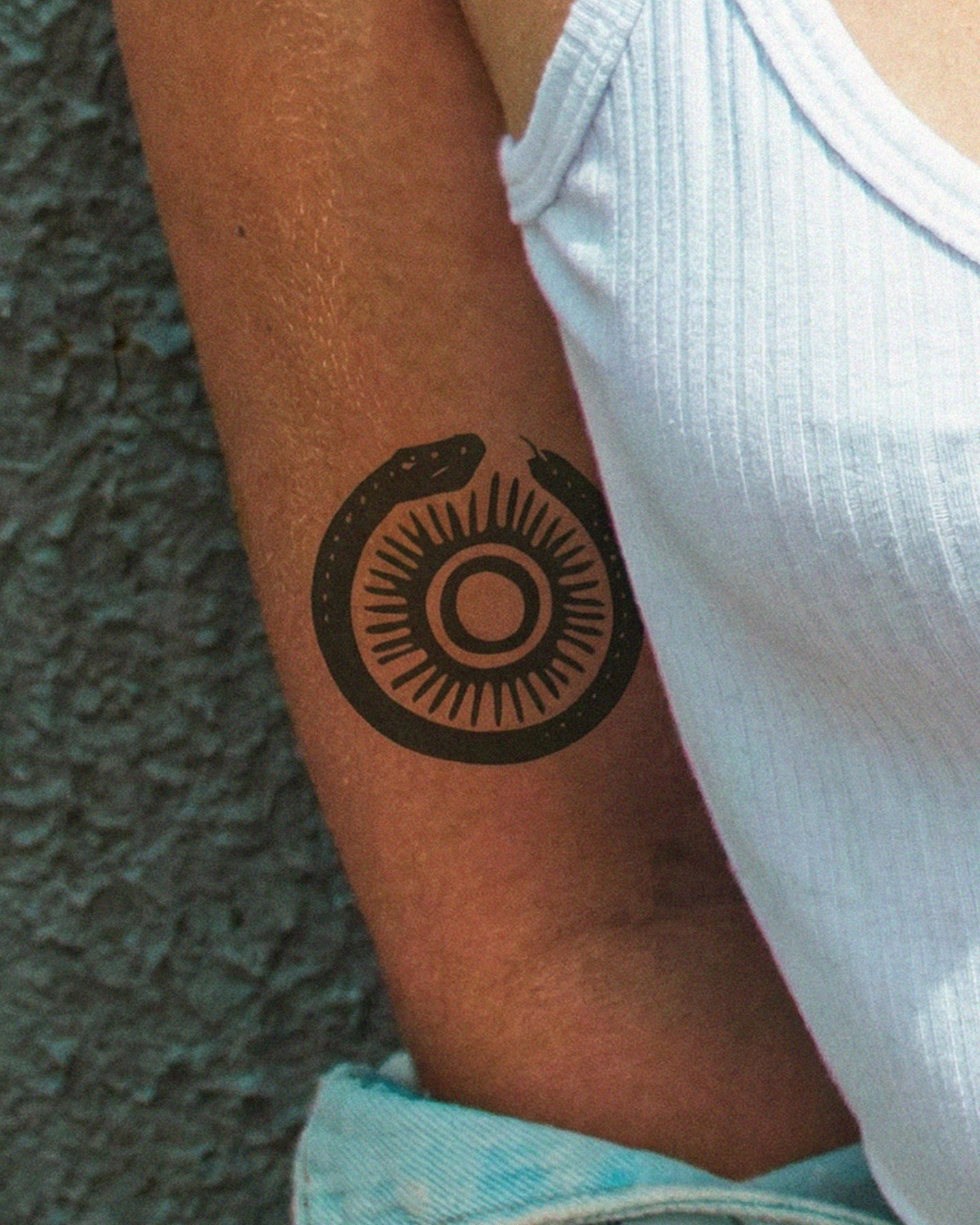 Ouroboros Snake temporary tattoo