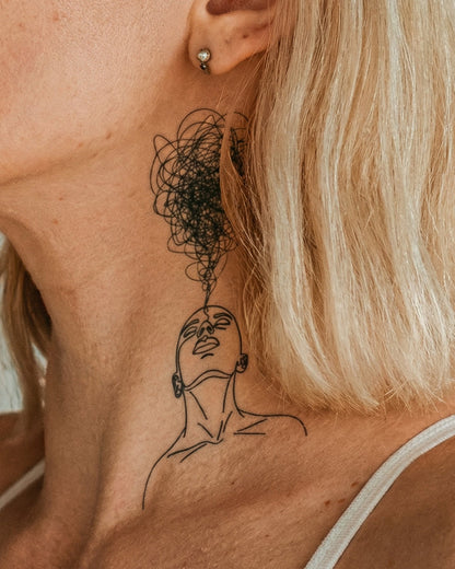 Overthink temporary tattoo