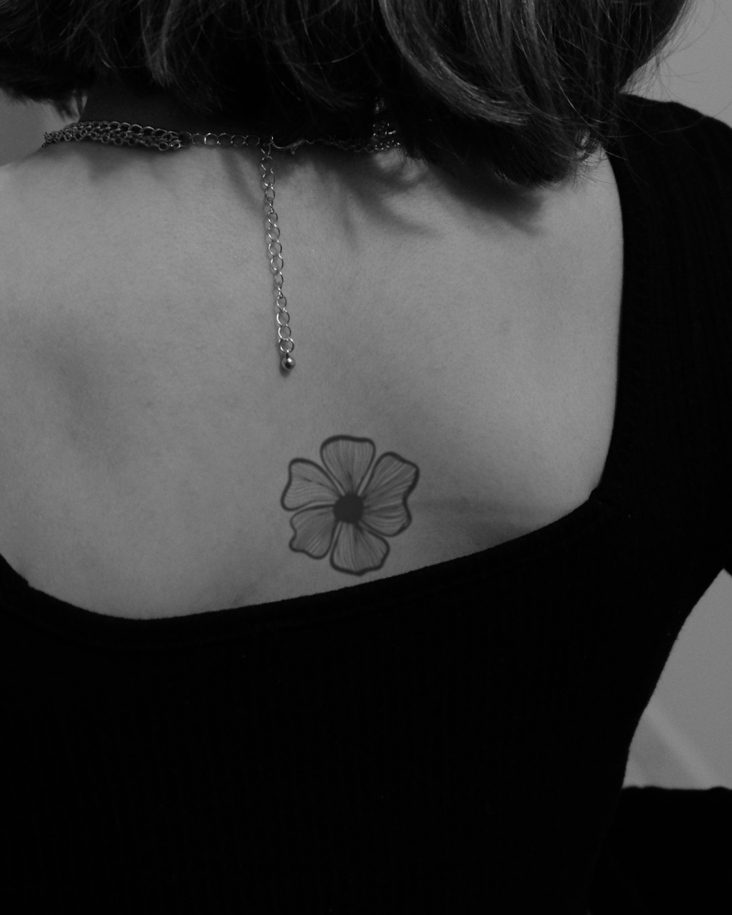 Quiet Flower temporary tattoo