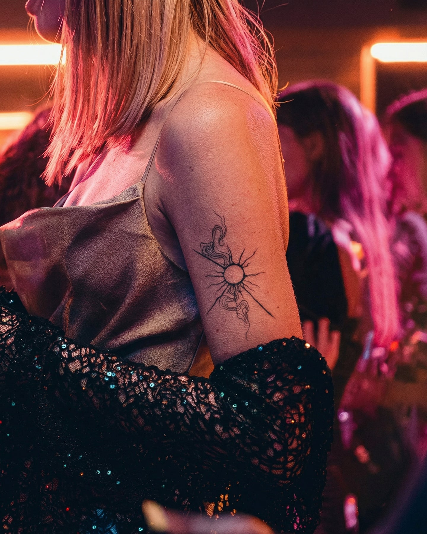 Raving Sun temporary tattoo