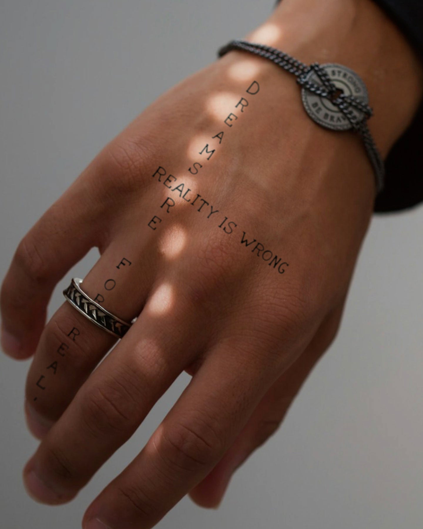 Reality Is Wrong (Right Hand) temporary tattoo