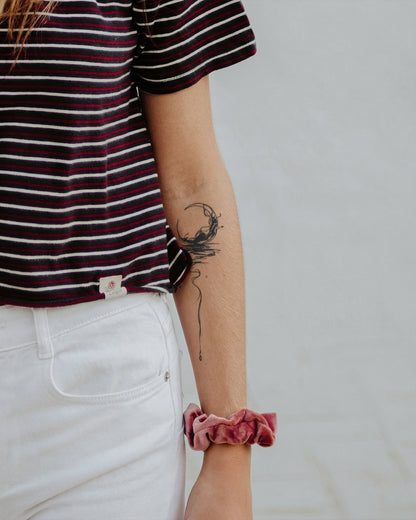 Road To The Moon temporary tattoo