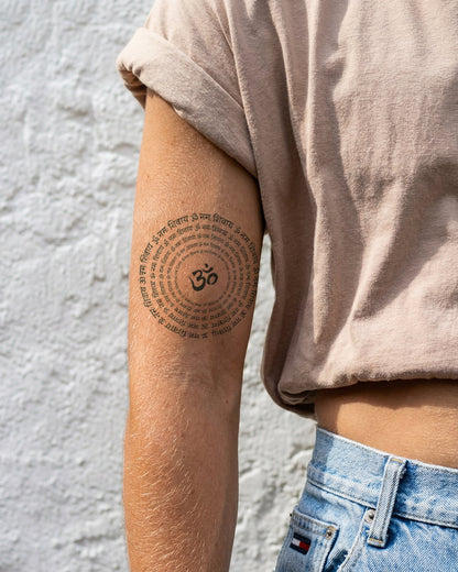 Sanskrit Circle temporary tattoo