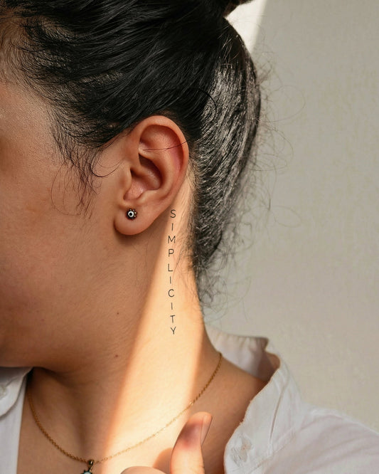 Simplicity temporary tattoo