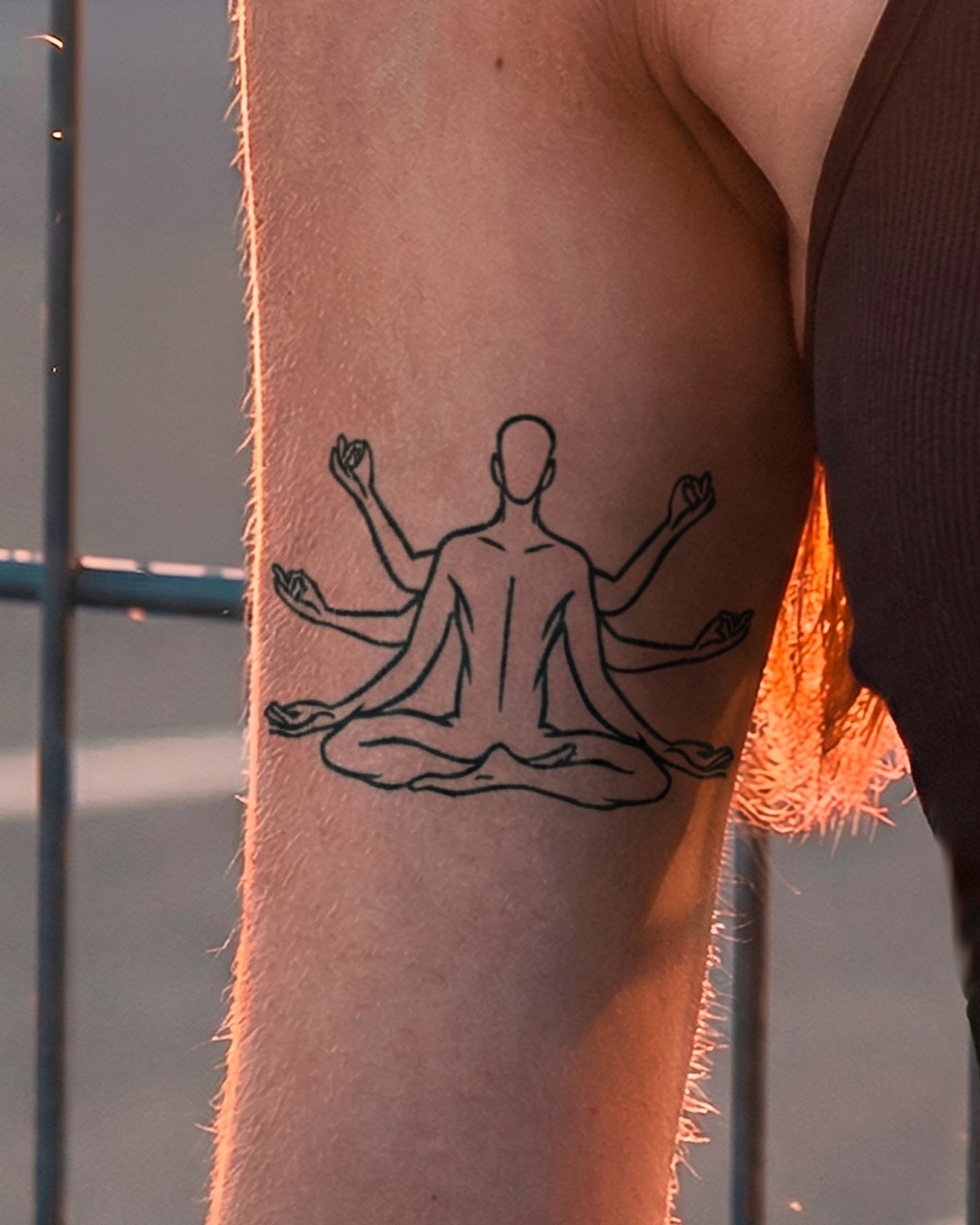 Six Hands temporary tattoo