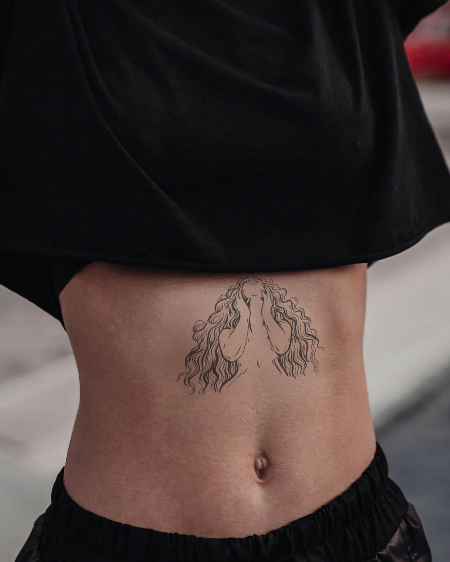 Sketch Shakira temporary tattoo