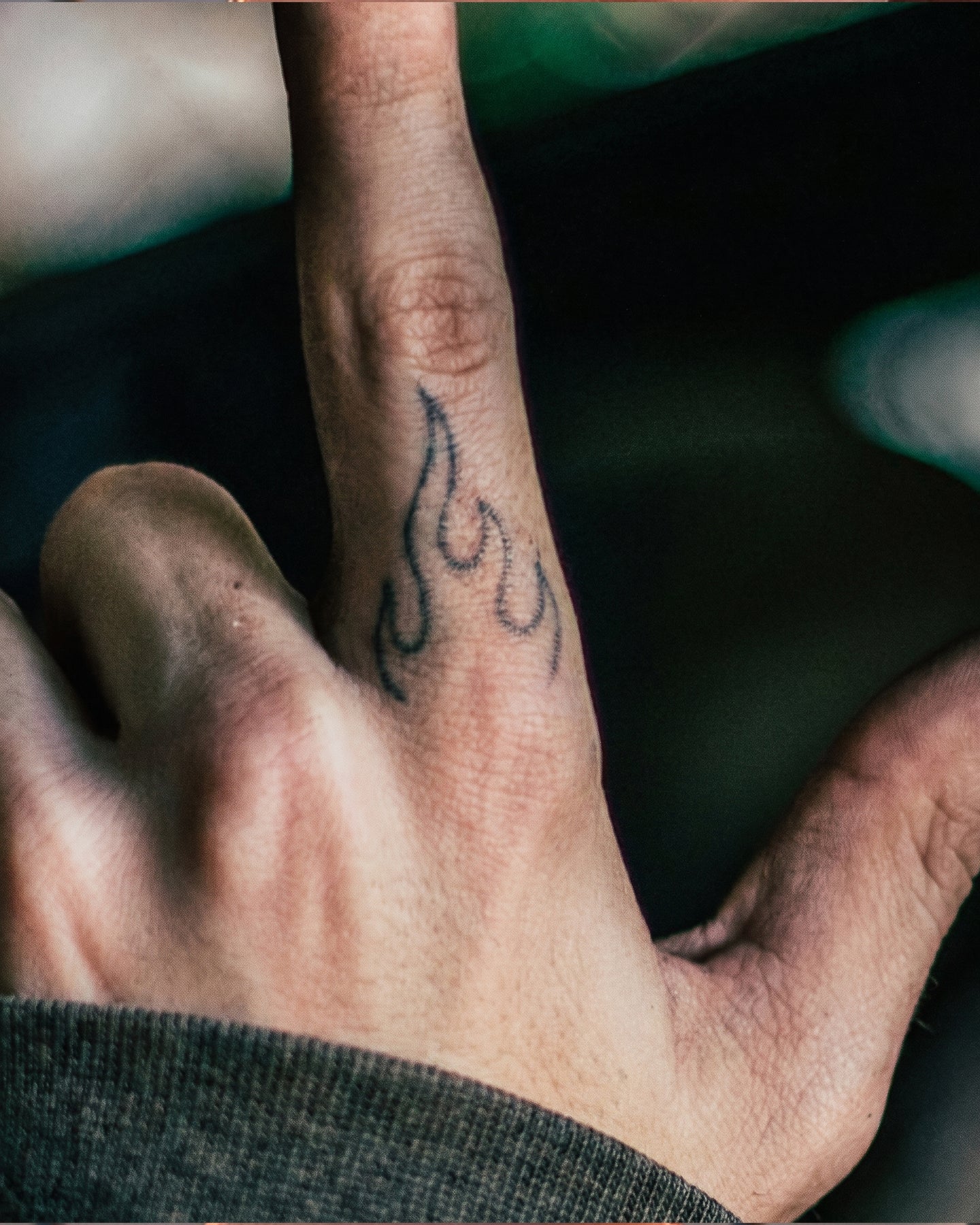 Small Fire temporary tattoo