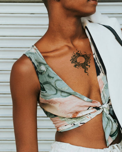 Smoking Sun temporary tattoo