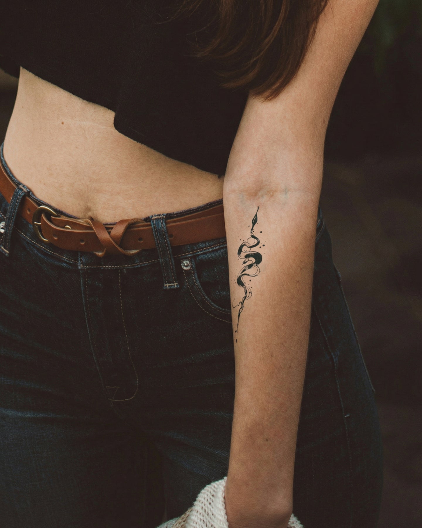 Snake Aquarell temporary tattoo